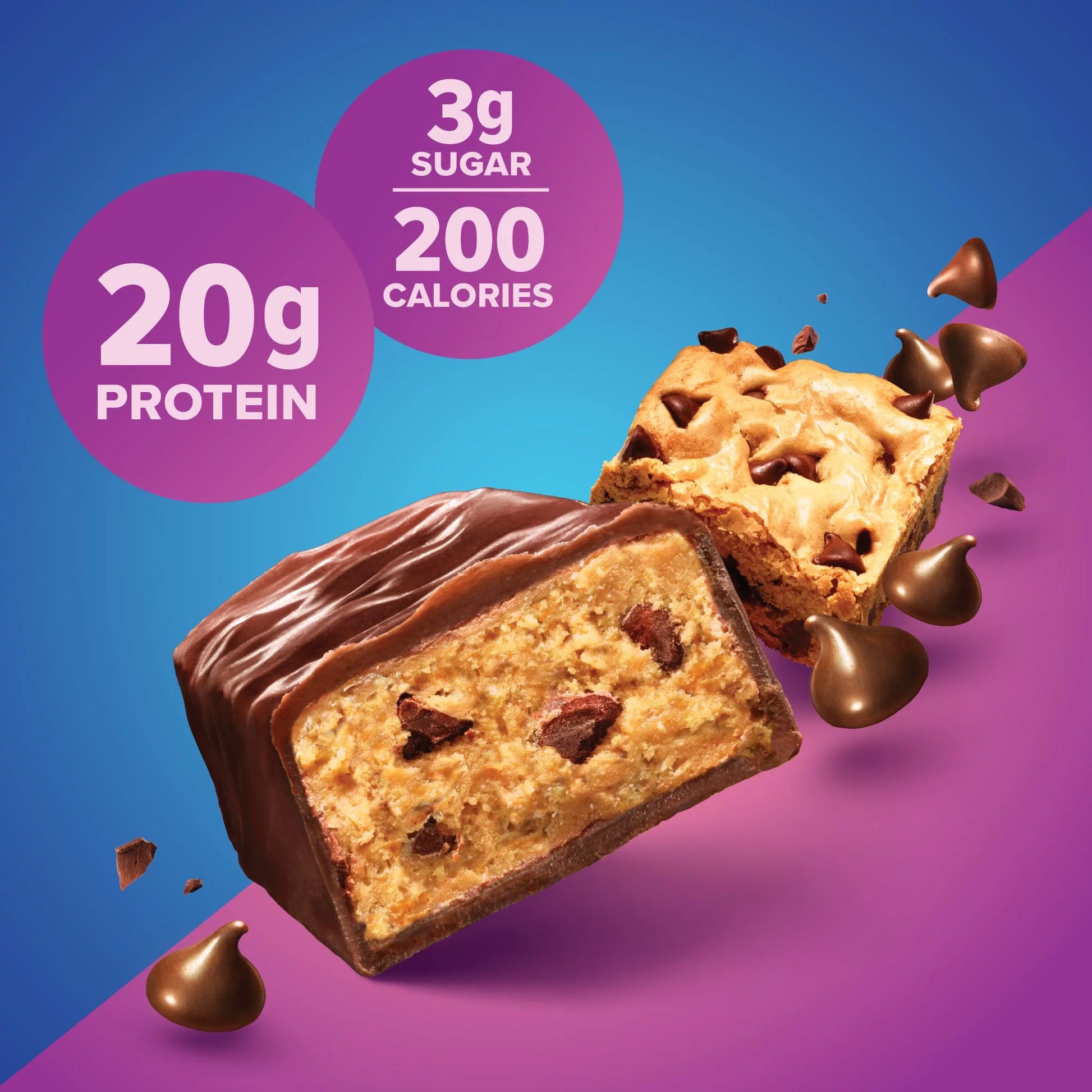 High Protein Bar, Chewy Chocolate Chip, 20G Protein, 12 Ct
